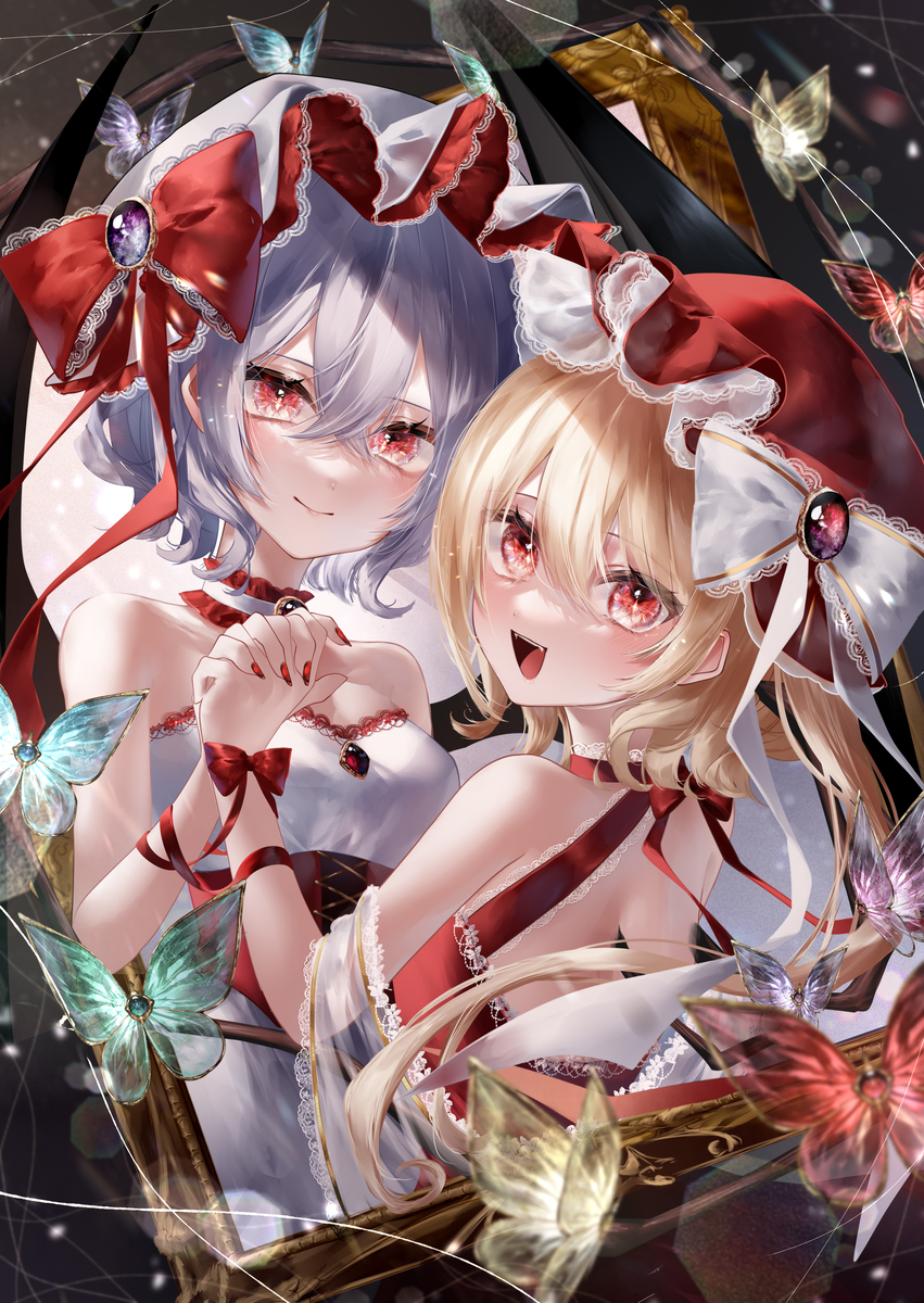 This is a pixiv picture whose title is スカーレット姉妹🦋🌹.
