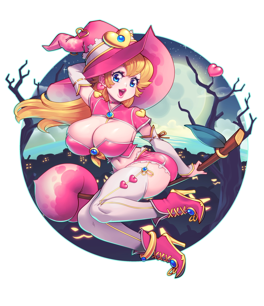 This is a pixiv picture whose title is Witch Peach.