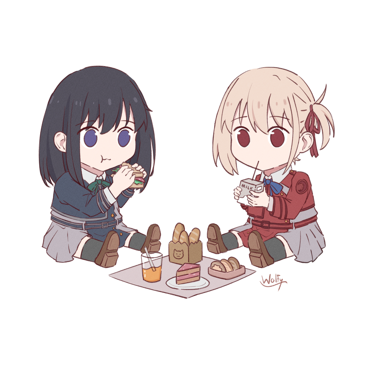 This is a pixiv picture whose title is Snacks.