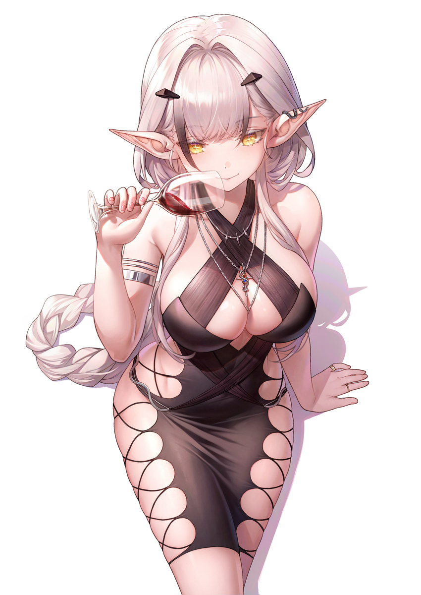 This is a pixiv picture whose title is 🍷.