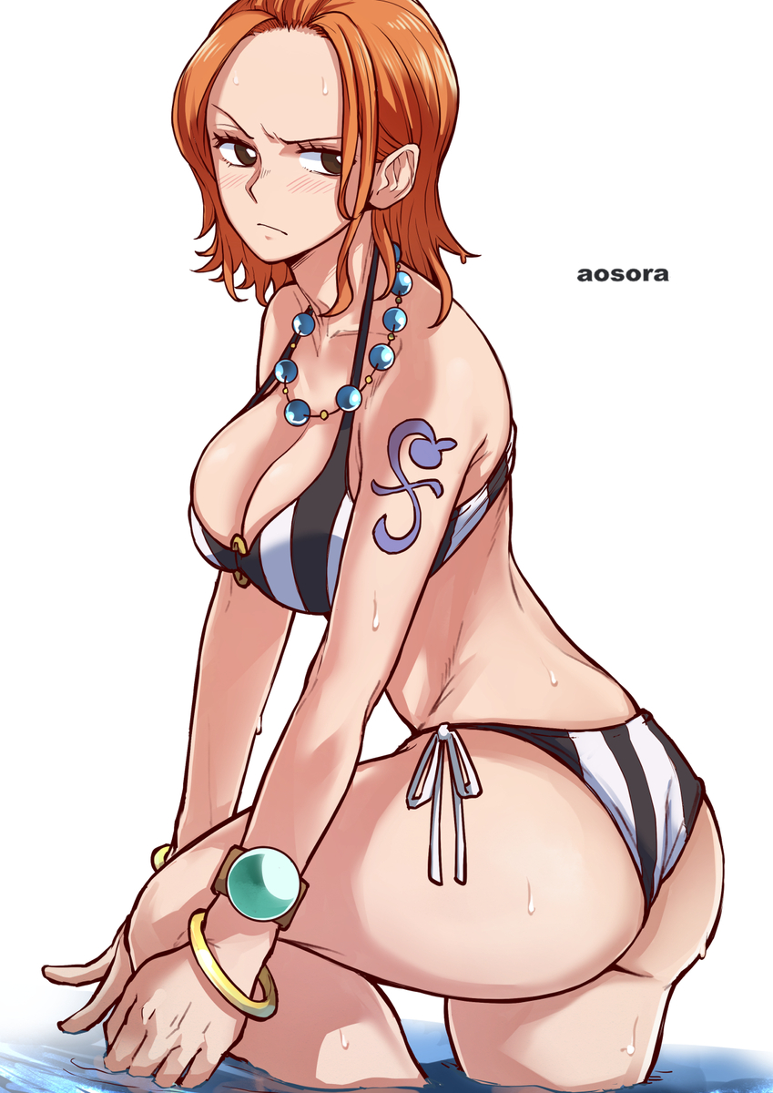 This is a pixiv picture whose title is SW水着　NAMI.