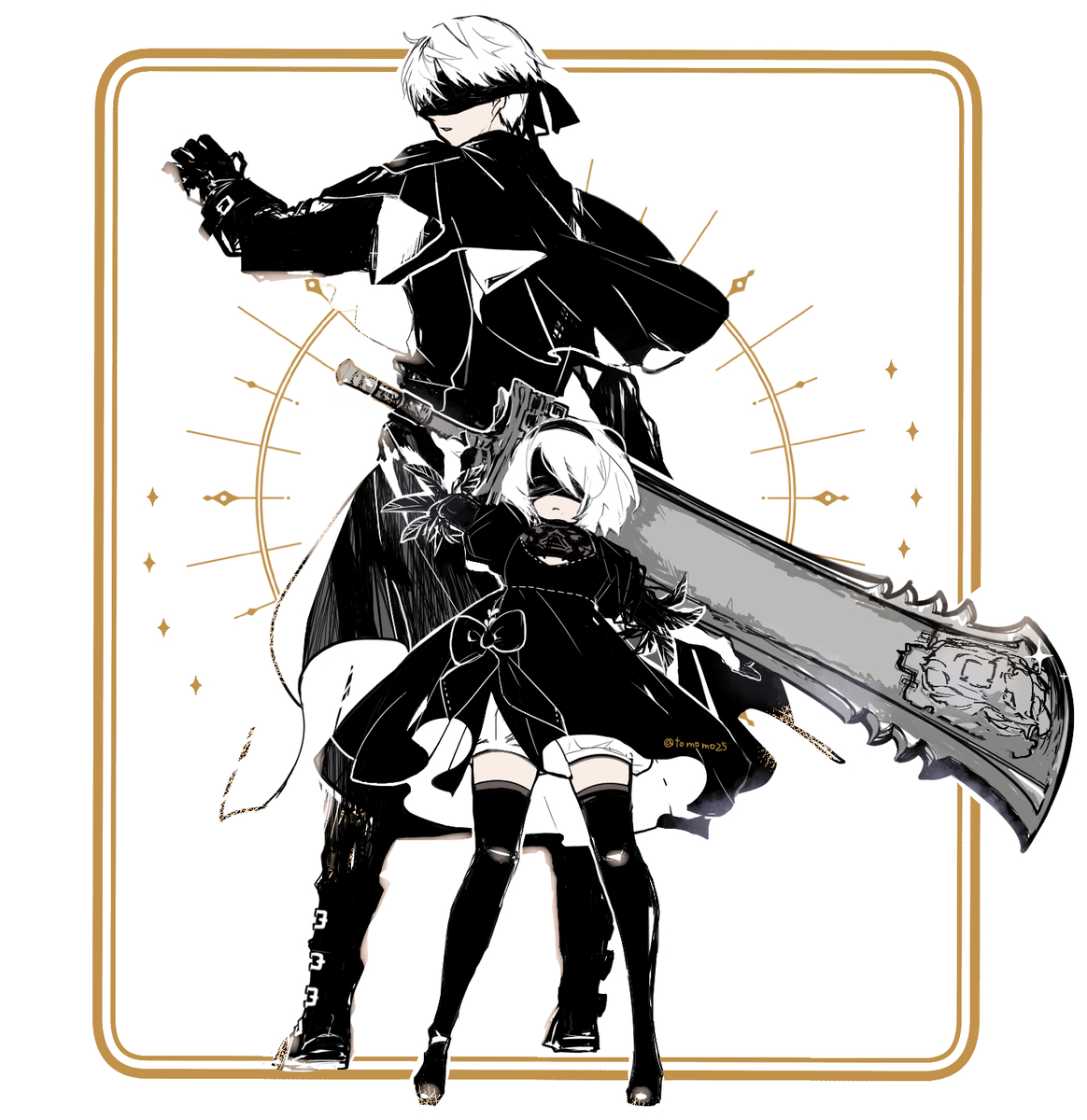 This is a pixiv picture whose title is 9S2Bログ10.