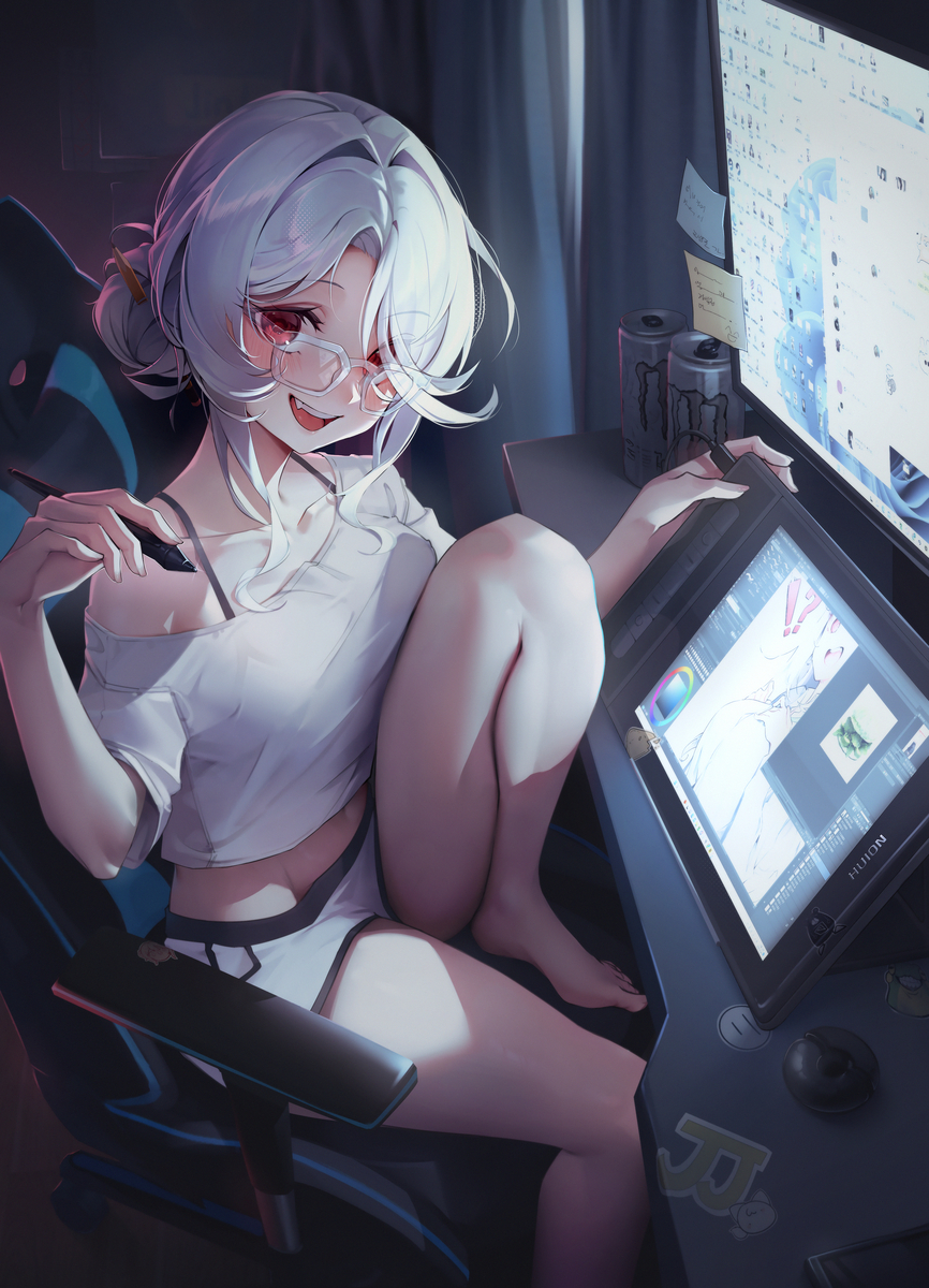 This is a pixiv picture whose title is Huion.