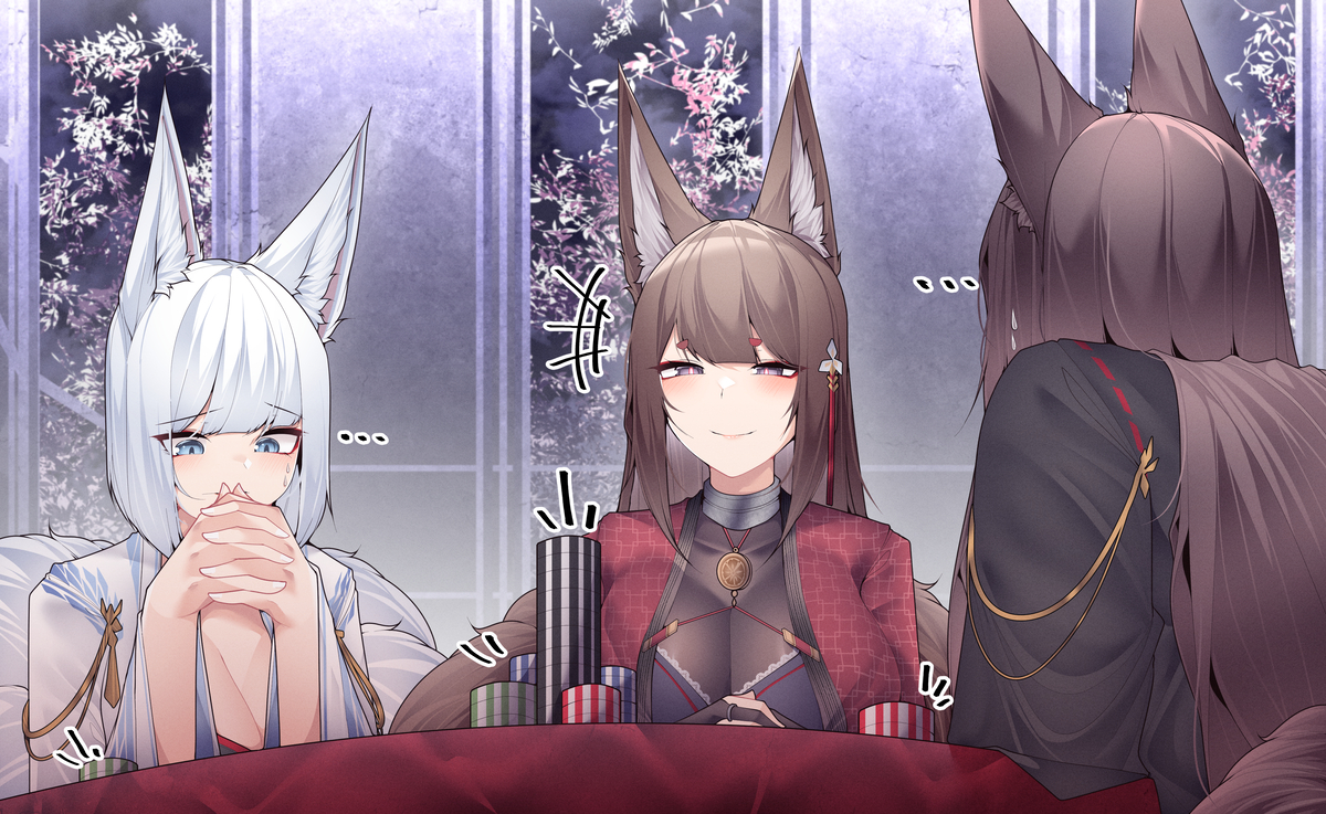 This is a pixiv picture whose title is gamble.