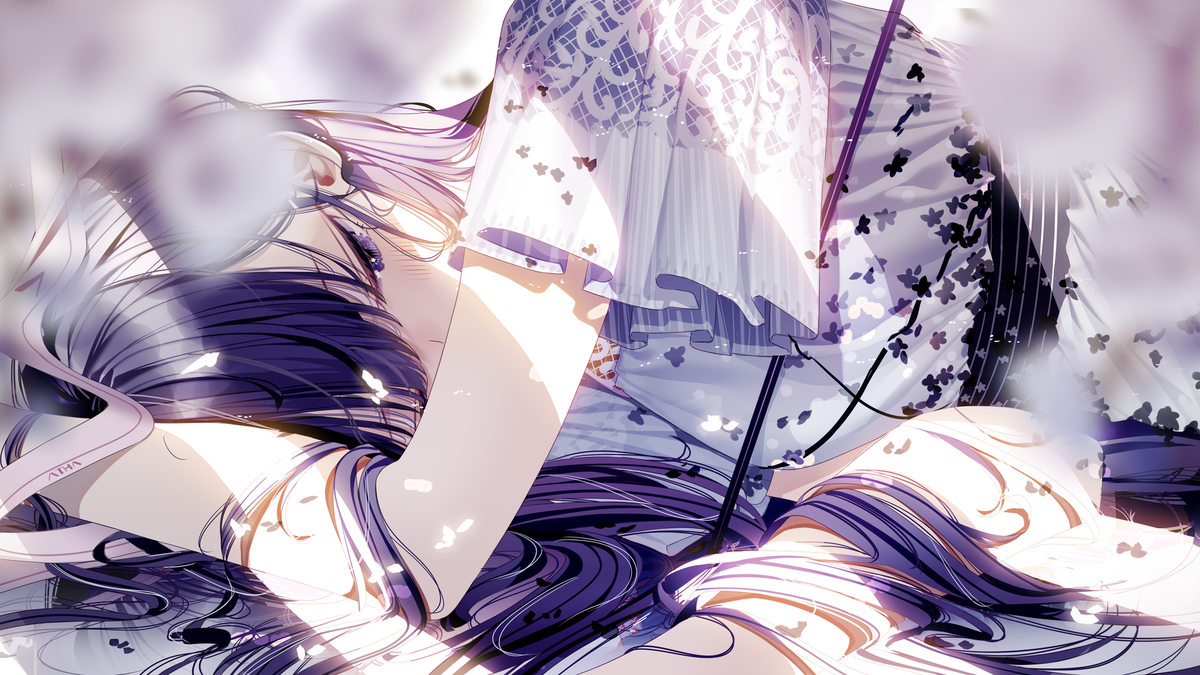 This is a pixiv picture whose title is 藤御納戸.