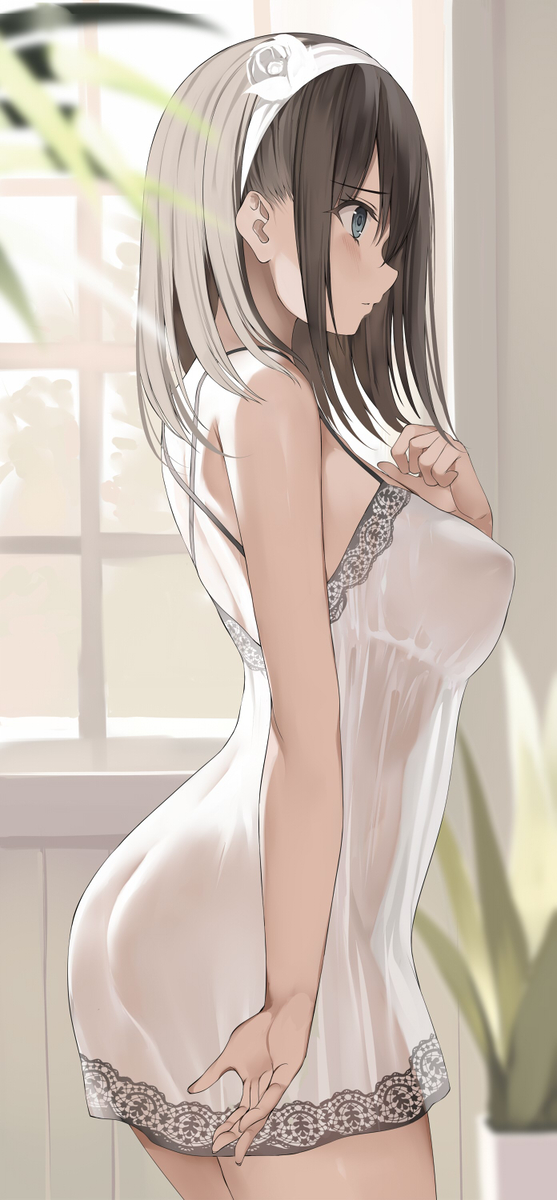 This is a pixiv picture whose title is ベビードール着てくれた彼女.