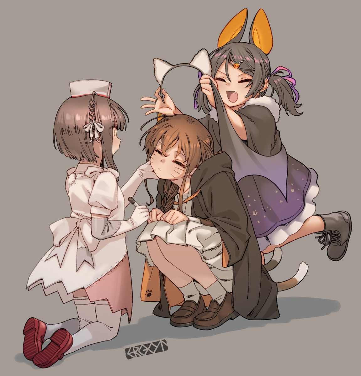 This is a pixiv picture whose title is うくるさん　そうやちゃん　いなぎさん.