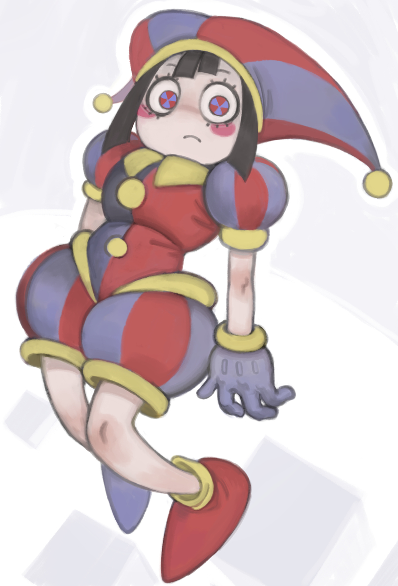 This is a pixiv picture whose title is Pomni.