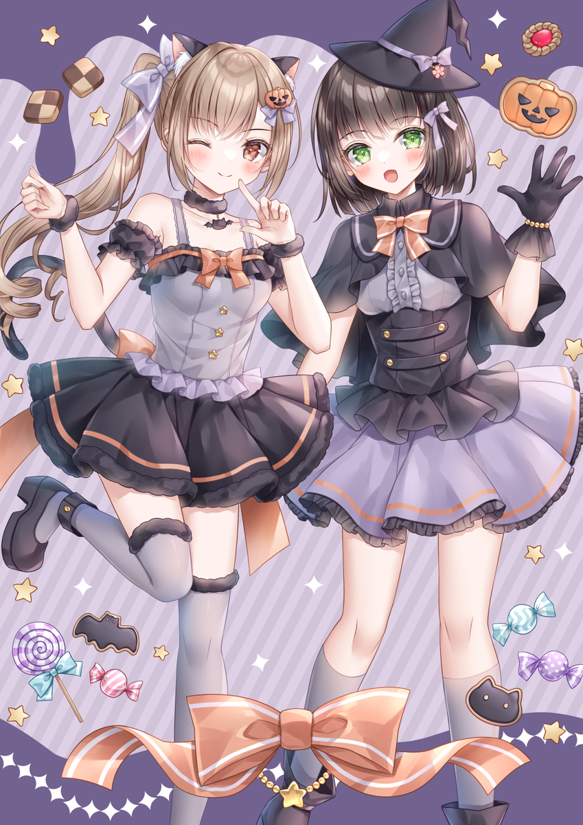 This is a pixiv picture whose title is ハロウィン🎃.