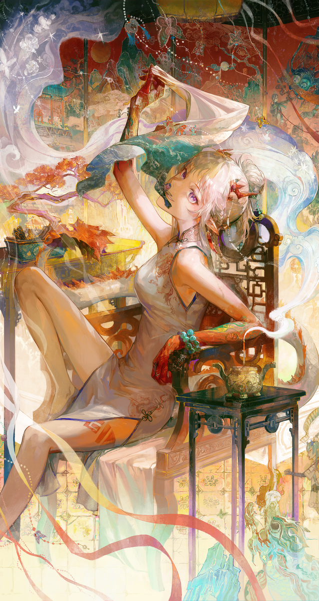 This is a pixiv picture whose title is 雲游 其五与六.
