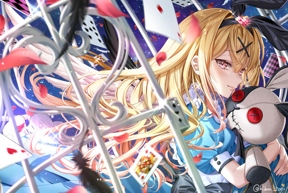 This is a pixiv picture whose title is 【Corrupting Wonderland】ジャケットイラスト.