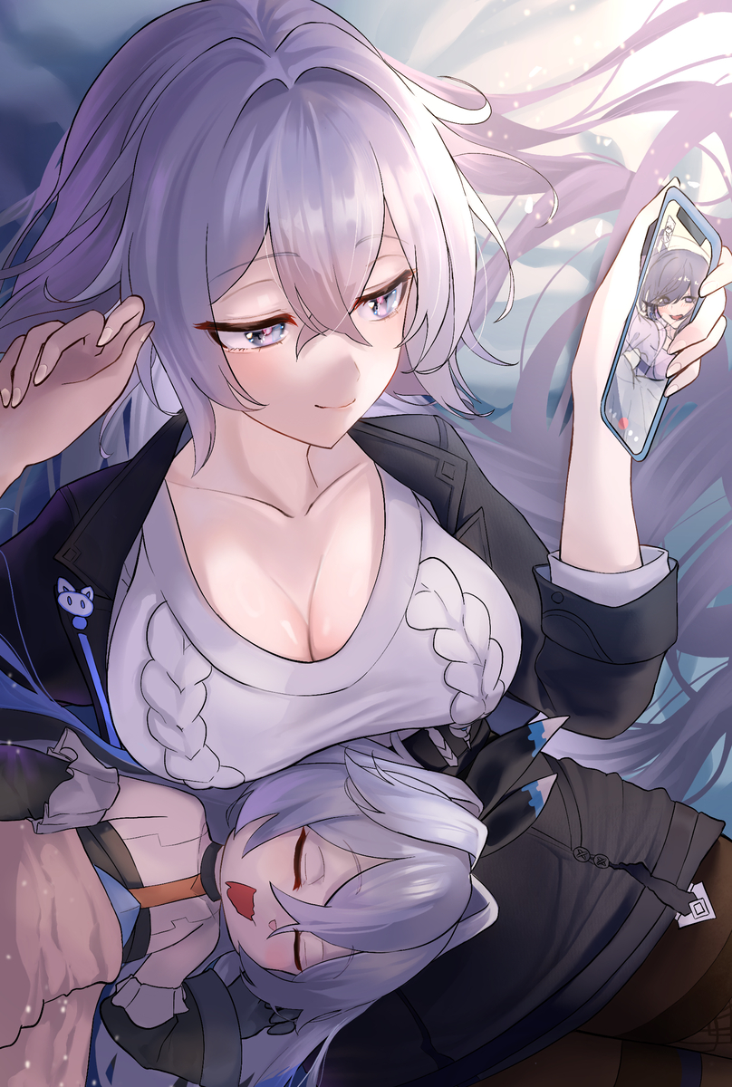 This is a pixiv picture whose title is 帰宅即通話.