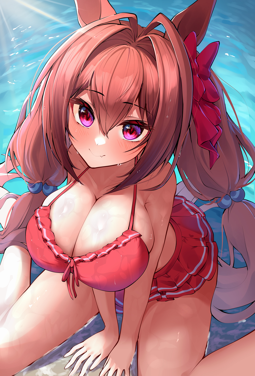 This is a pixiv picture whose title is 水着ダイワスカーレット.