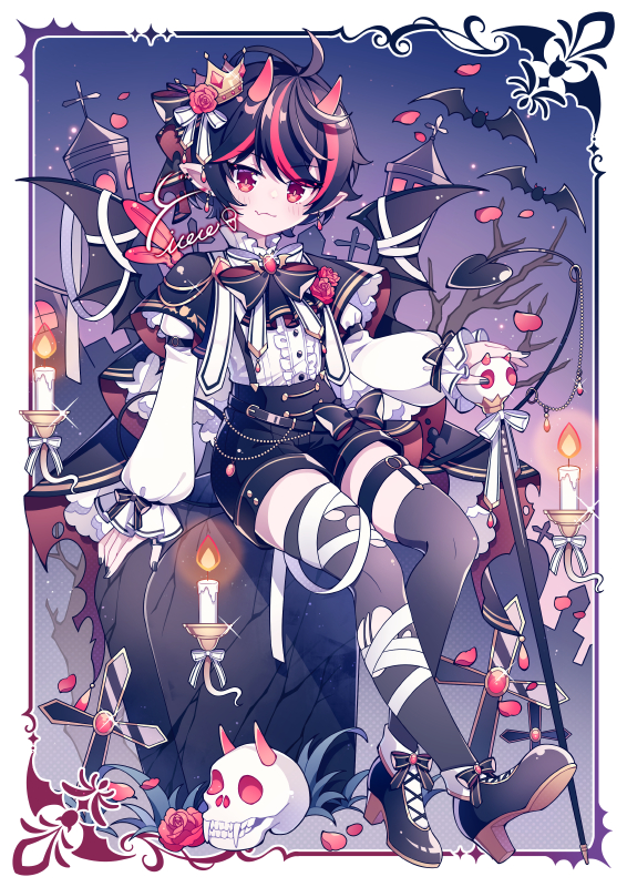 This is a pixiv picture whose title is 🦇.