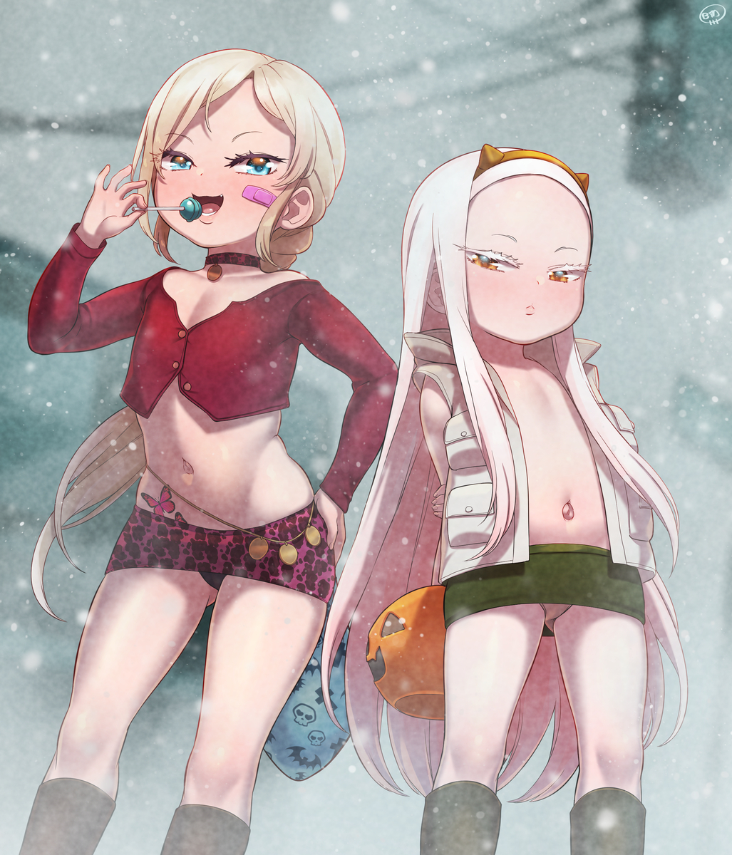 This is a pixiv picture whose title is LILY & ARI's foggy trick o treat.