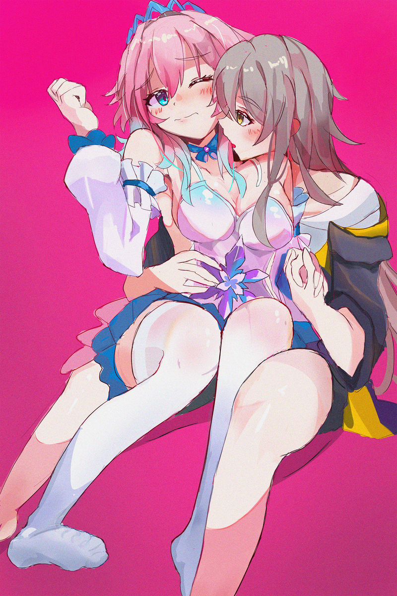 This is a pixiv picture whose title is Stelle x March 7th.