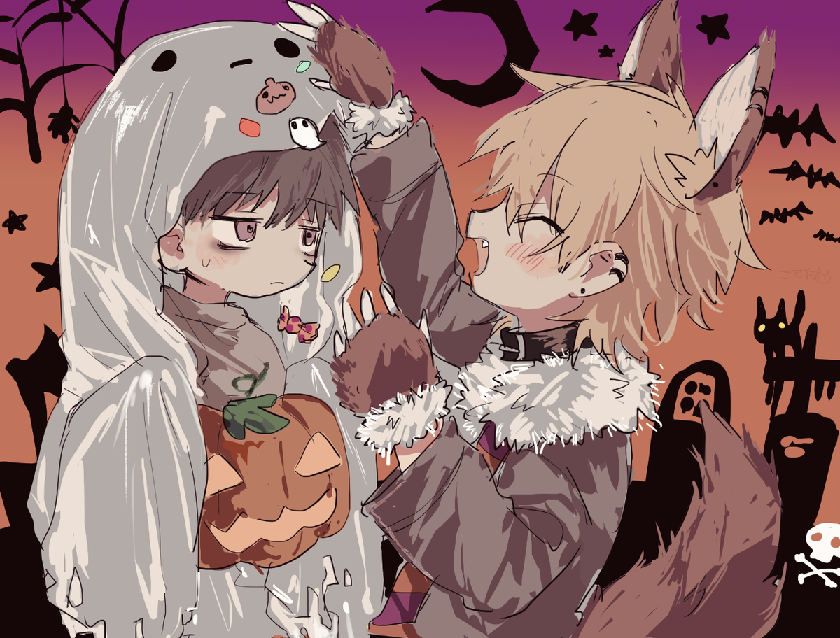 This is a pixiv picture whose title is Treat!.