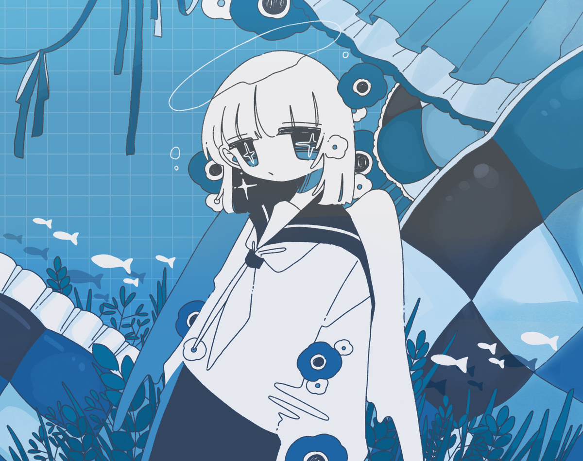 This is a pixiv picture whose title is 布にはてんしが棲む.