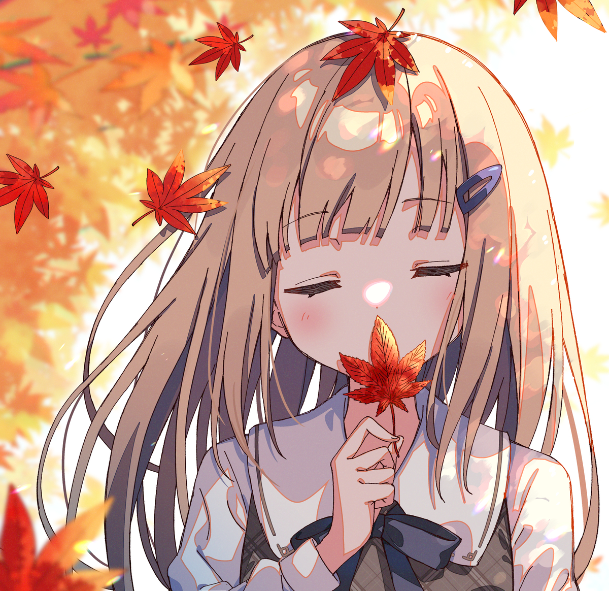 This is a pixiv picture whose title is 紅葉.