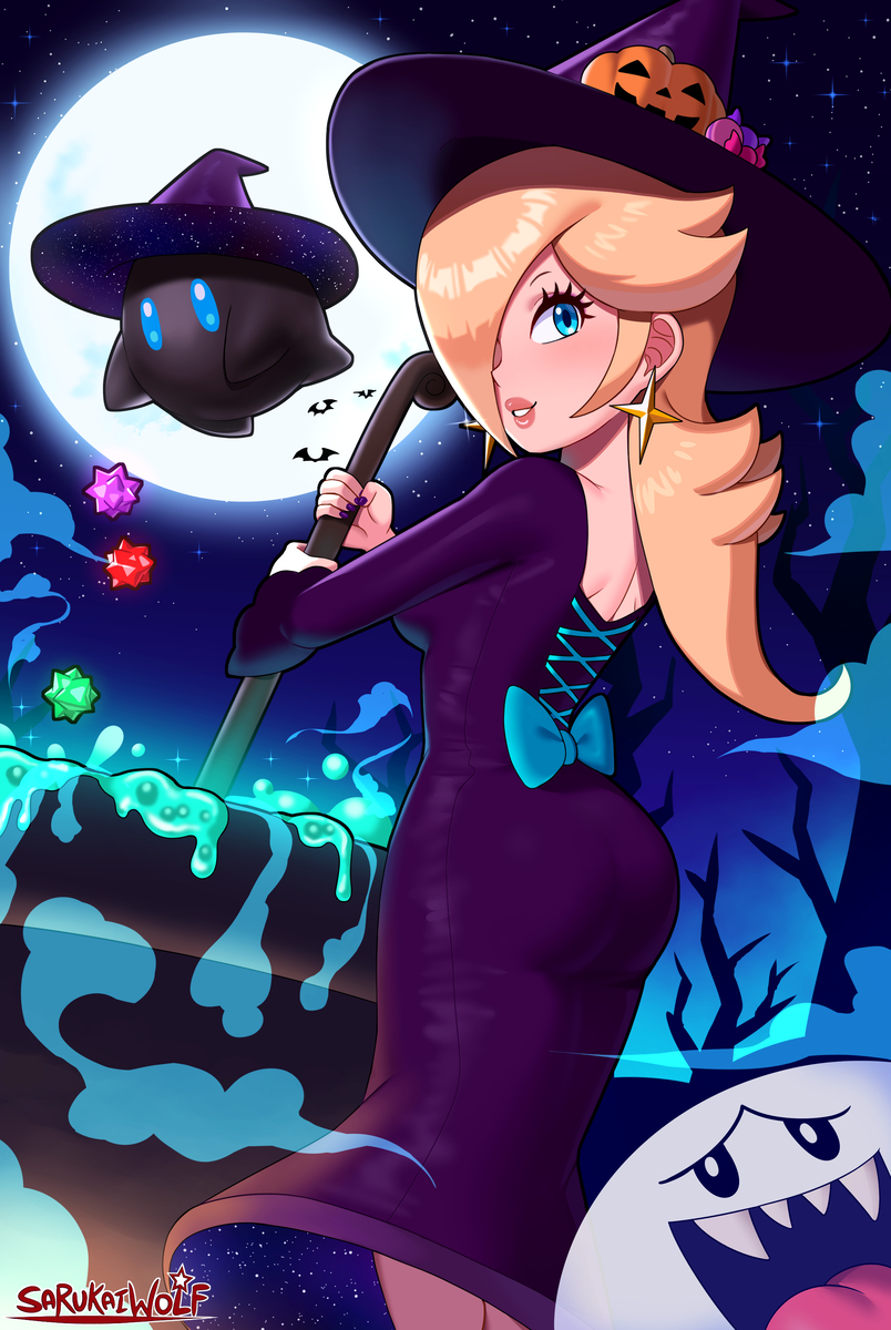 This is a pixiv picture whose title is Witch Rosalina & Luma.