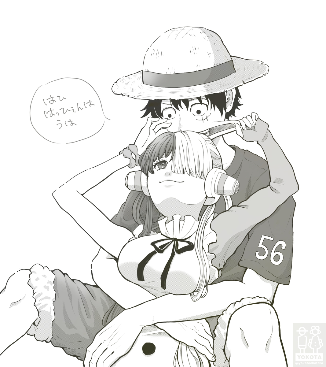 This is a pixiv picture whose title is びよーん.