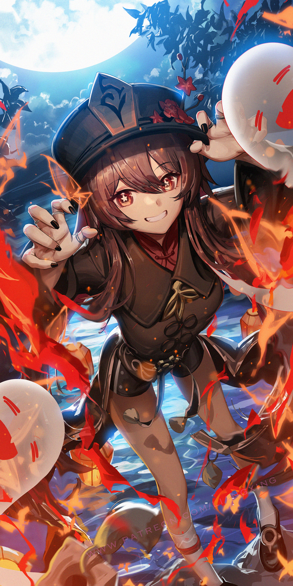This is a pixiv picture whose title is Hutao.