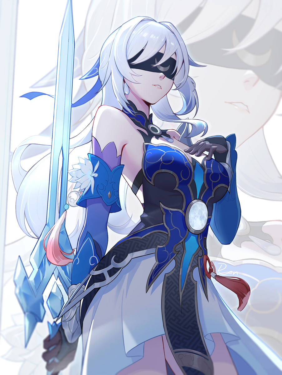 This is a pixiv picture whose title is 镜流.