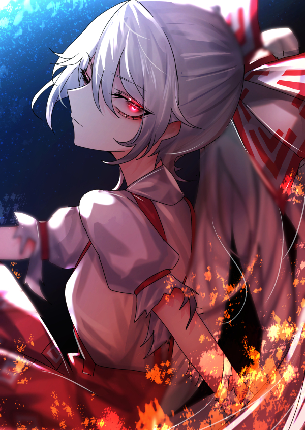 This is a pixiv picture whose title is 藤原妹紅.