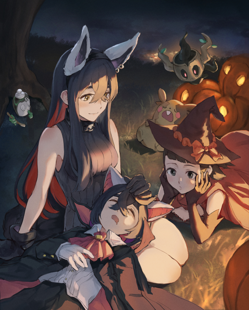 This is a pixiv picture whose title is Halloweenキタカミの里.