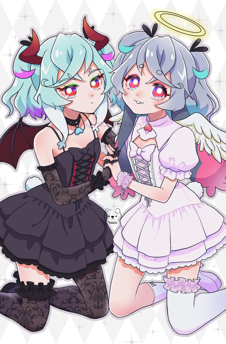 This is a pixiv picture whose title is プリムとプーカ👿👼.