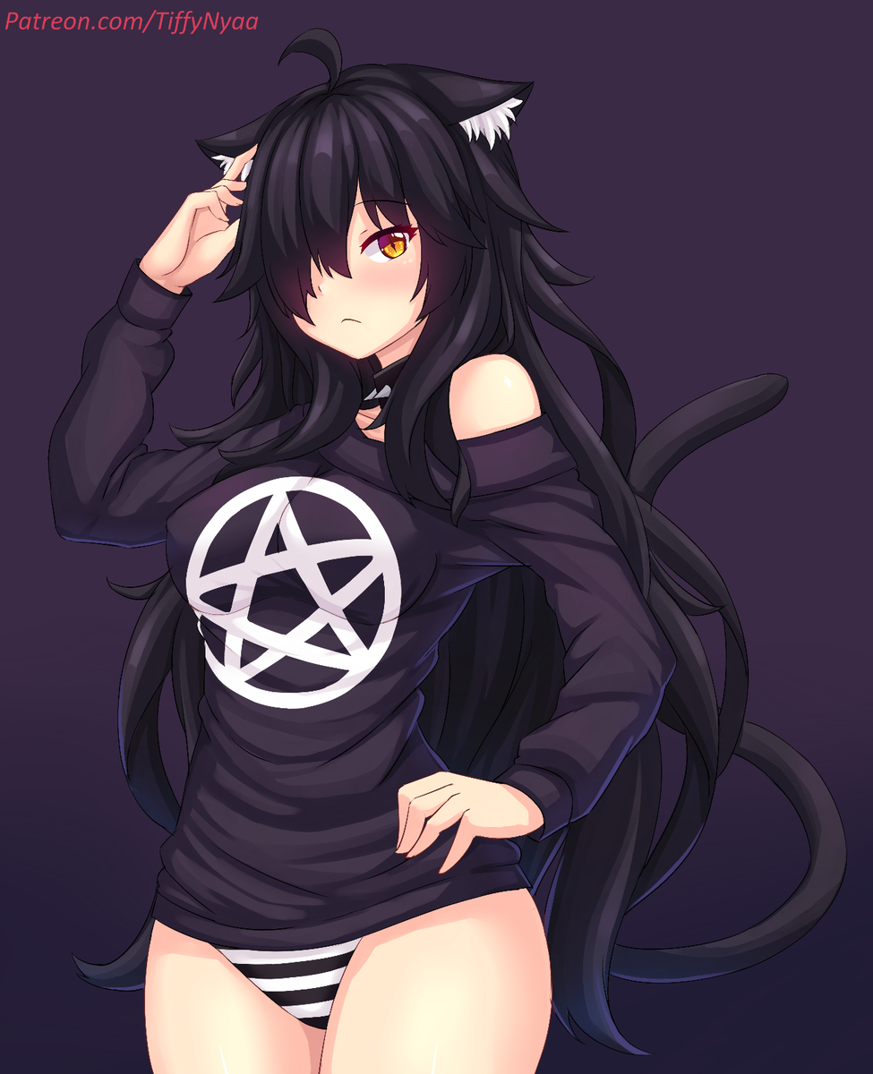 This is a pixiv picture whose title is Black cat Betsy!!.