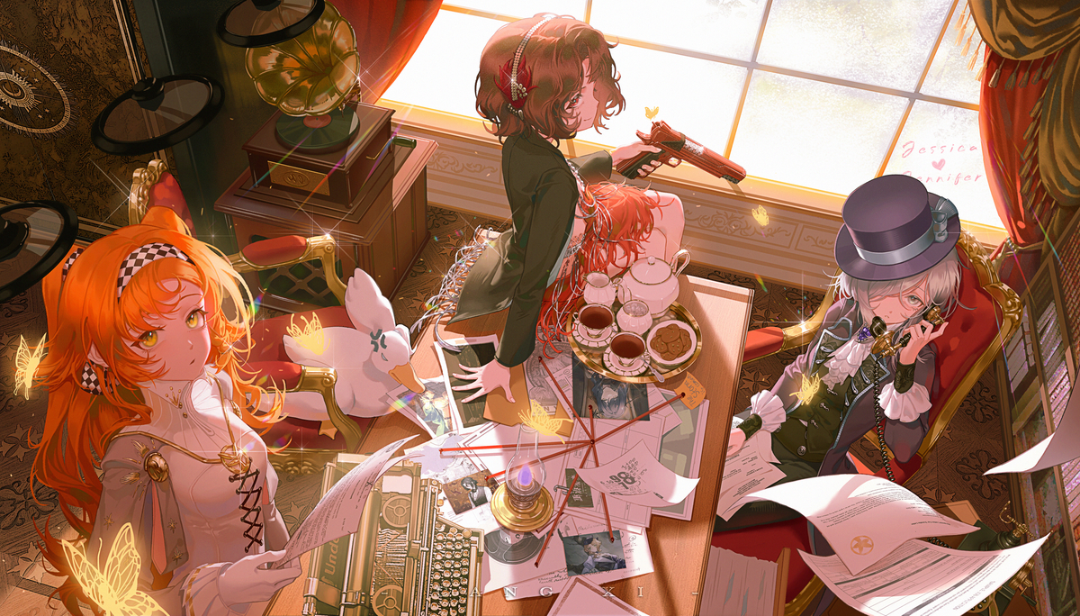 This is a pixiv picture whose title is 作战会议.