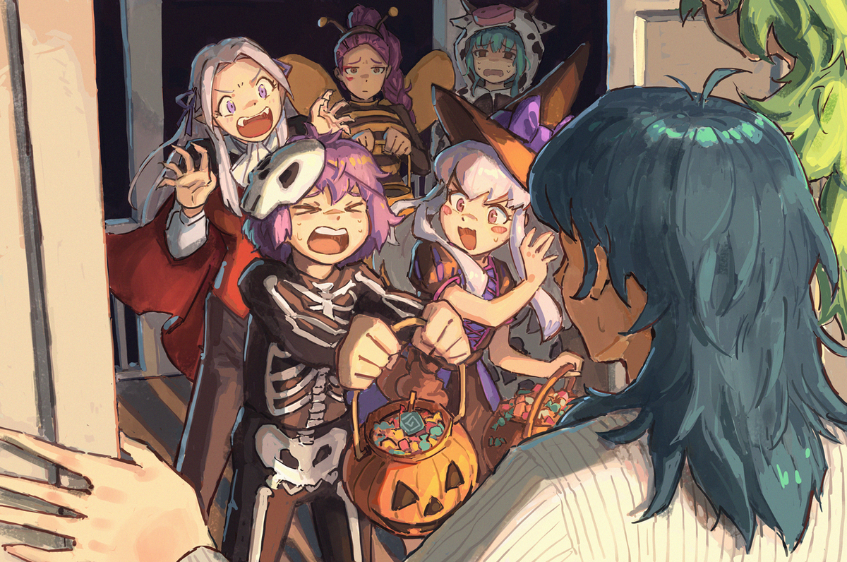 This is a pixiv picture whose title is Trick or Treat?.