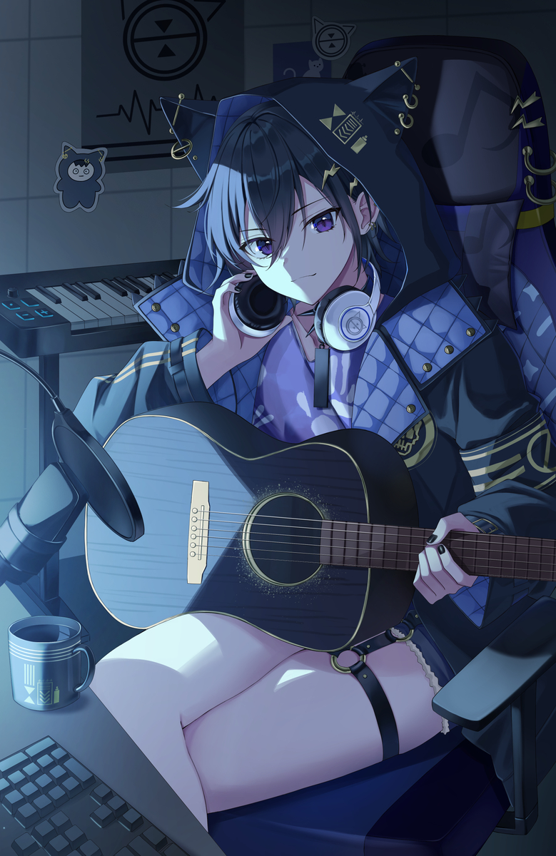 This is a pixiv picture whose title is 🎸.