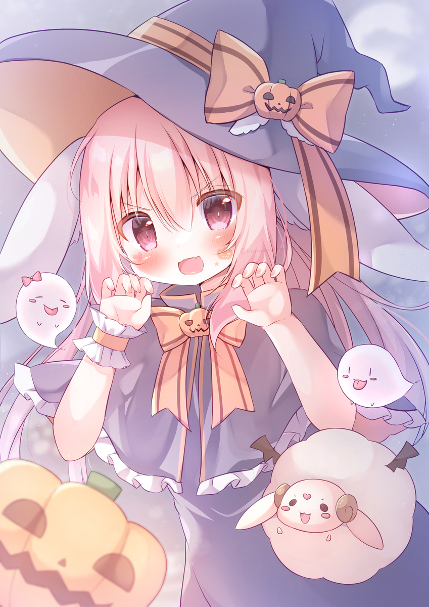 This is a pixiv picture whose title is 「Trick or Treat！お菓子をくれなきゃ…」.