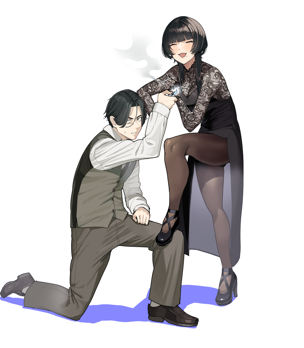 This is a pixiv picture whose title is 変な刑事・織子さん（８・９・１０月号）.