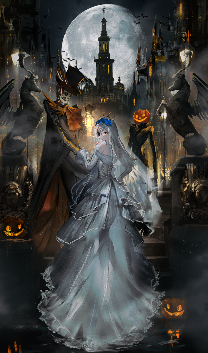 This is a pixiv picture whose title is Halloween.