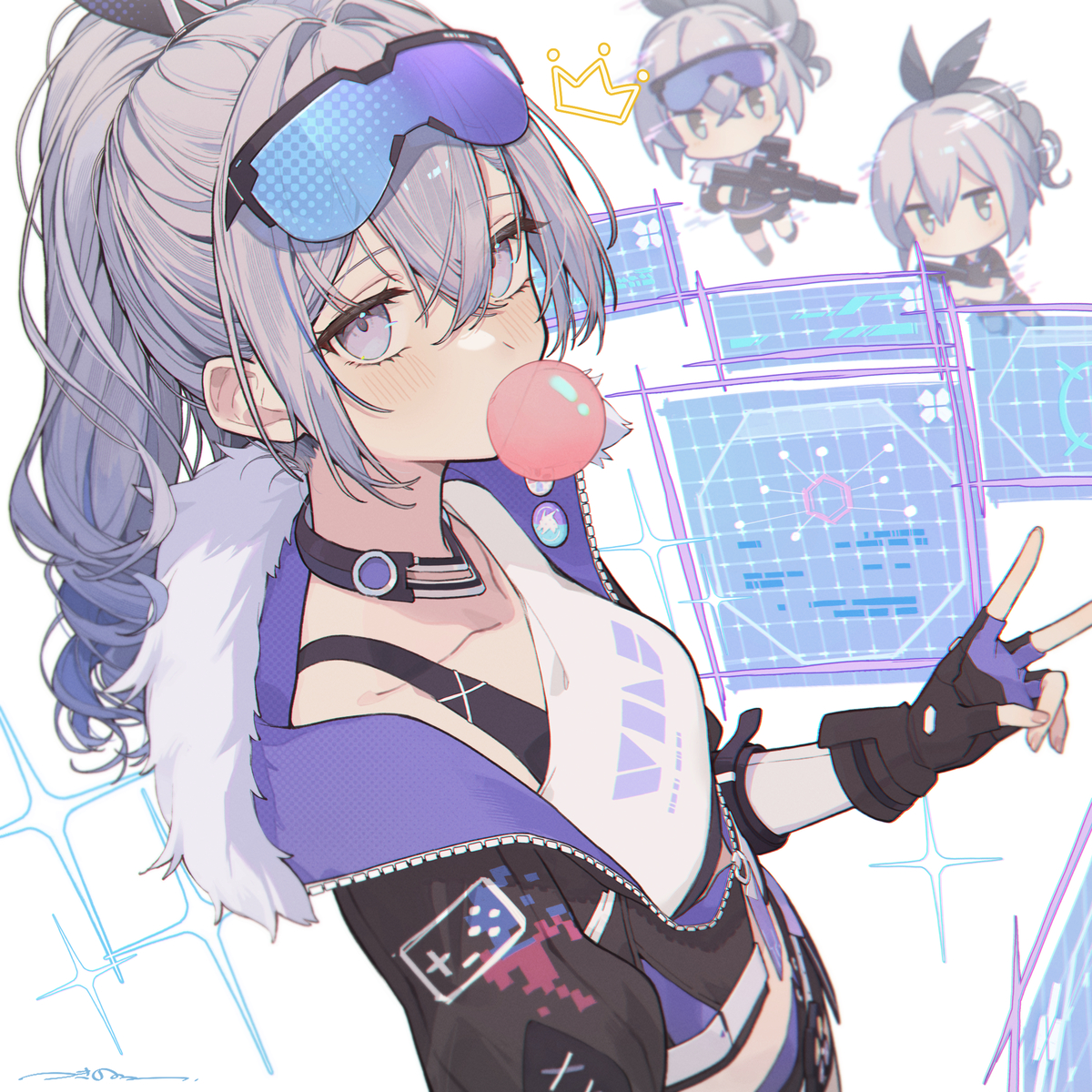 This is a pixiv picture whose title is 銀狼.