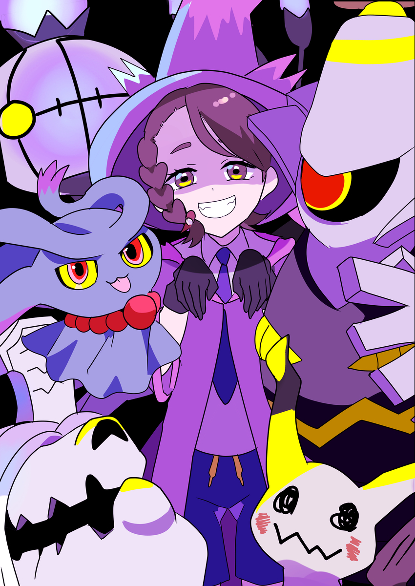 This is a pixiv picture whose title is パルデアゴースト達とハロウィンアオイちゃん.