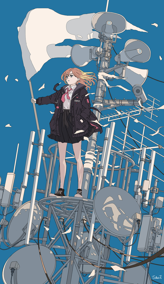 This is a pixiv picture whose title is 白旗凱旋帰還.