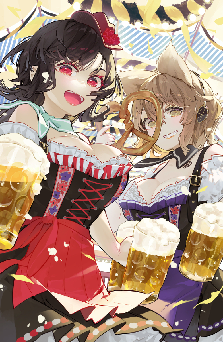 This is a pixiv picture whose title is 飲もうぜ！ビール祭り！.