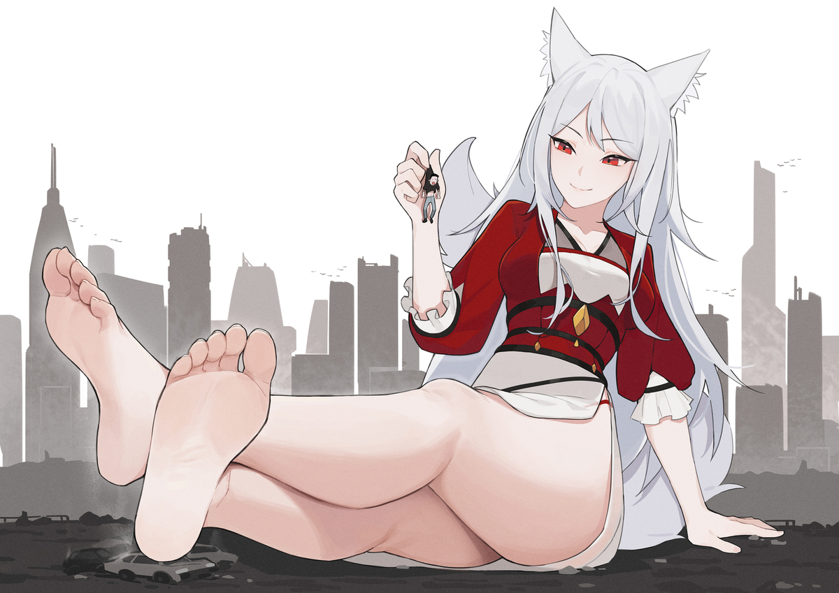 This is a pixiv picture whose title is 巨大娘.