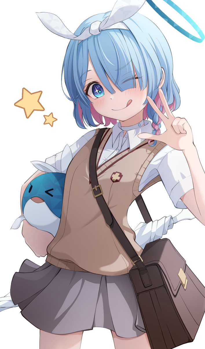 This is a pixiv picture whose title is アロナ（常盤台中学制服）.