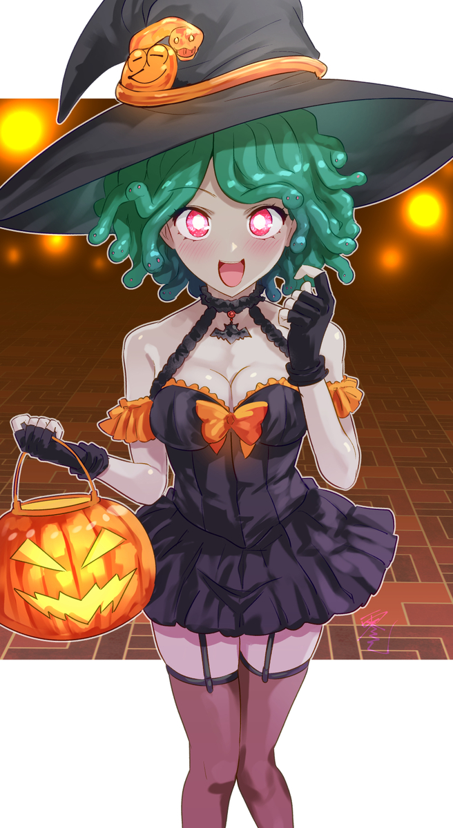 This is a pixiv picture whose title is ハロウィンメデューサ.