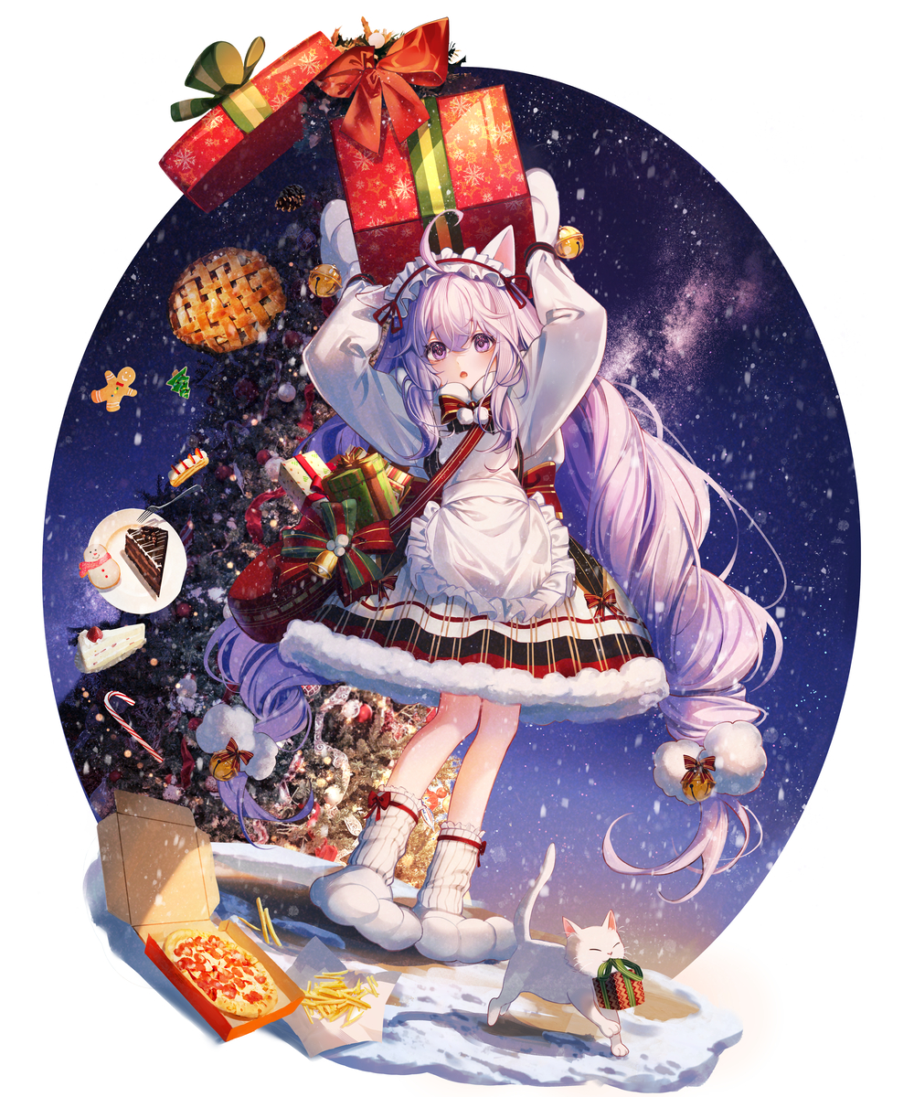 This is a pixiv picture whose title is クリスマスの泥棒猫.
