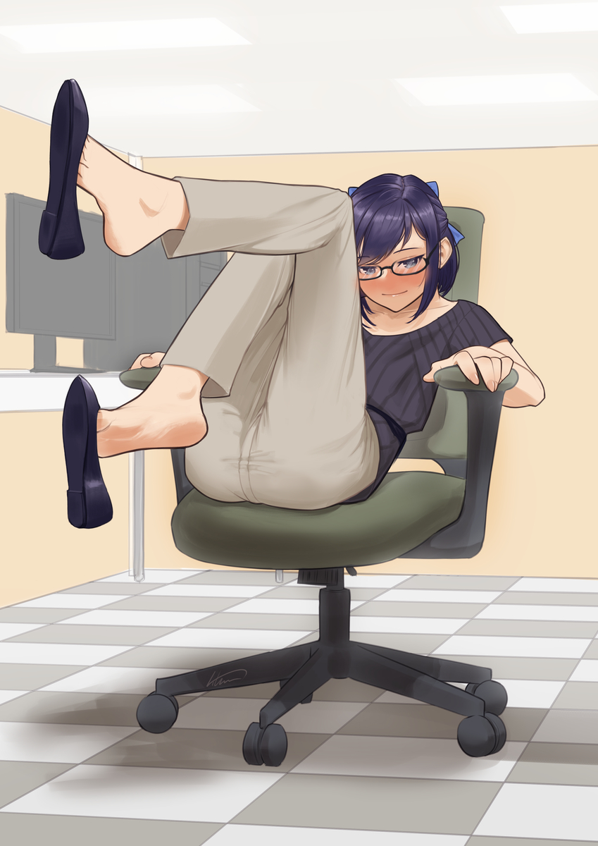 This is a pixiv picture whose title is Office Idol Yuujin A.