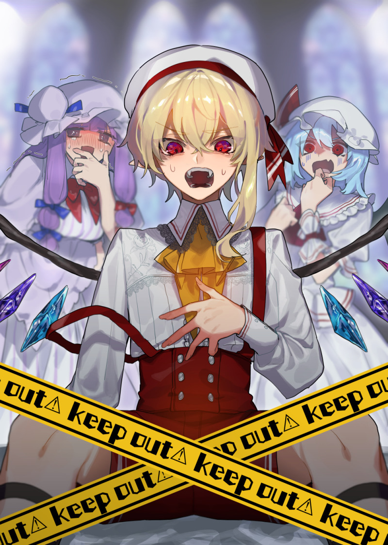 This is a pixiv picture whose title is 「竿を破壊してもおんなのこにはなれないらしいです」.