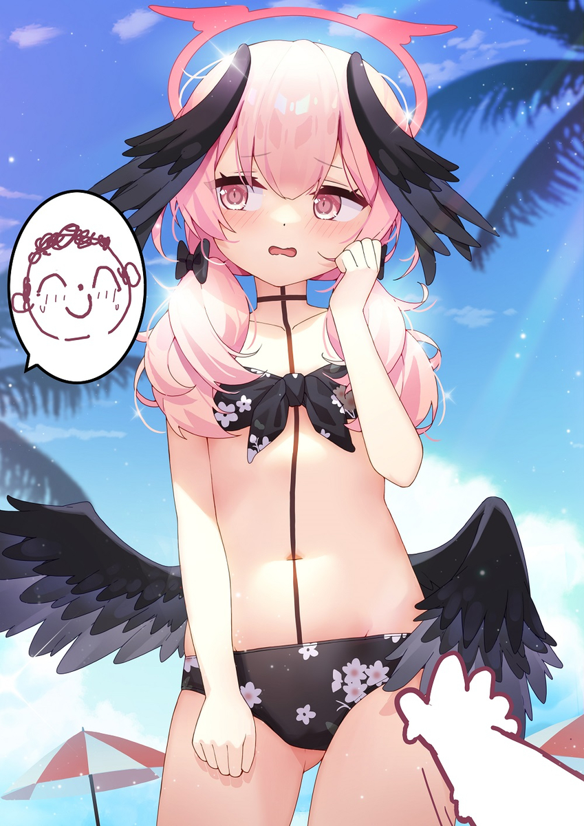 This is a pixiv picture whose title is 水着コハル.