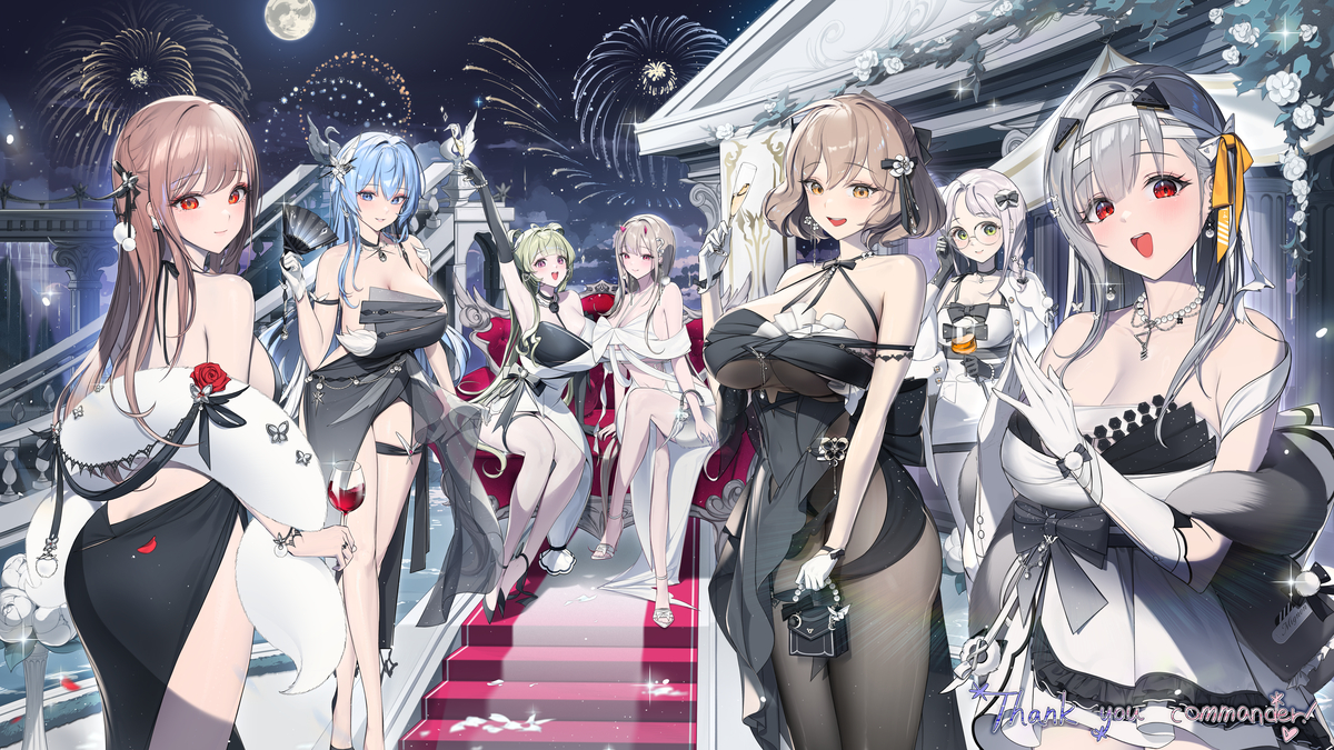 This is a pixiv picture whose title is NIKKE１周年KV.