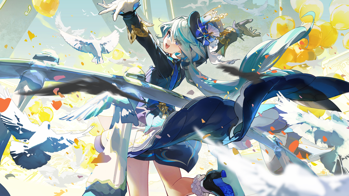 This is a pixiv picture whose title is 开心芙芙.